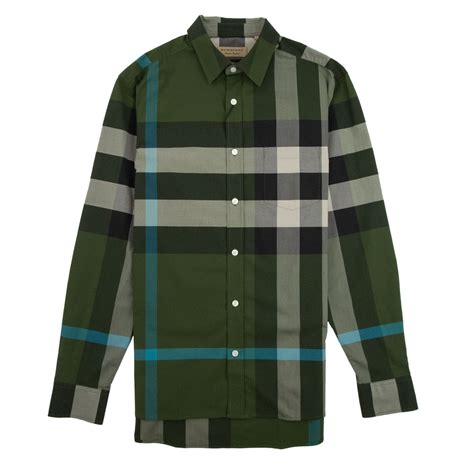 burberry shirts green